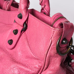 BALENCIAGA Giant City Balenciaga Giant City 2WAY bag 235216 Leather Pink Silver hardware Good condition Used 4a000150
