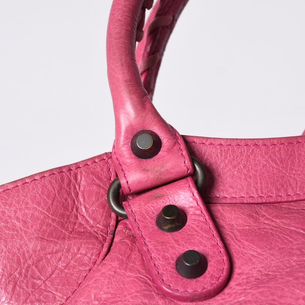 BALENCIAGA Giant City Balenciaga Giant City 2WAY bag 235216 Leather Pink Silver hardware Good condition Used 4a000150