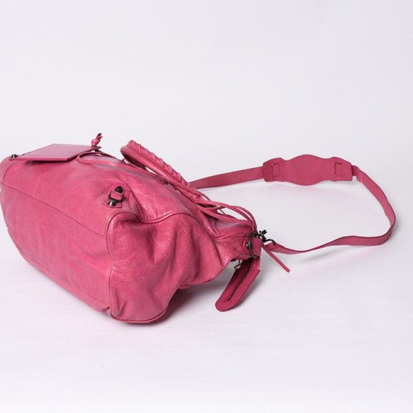BALENCIAGA Giant City Balenciaga Giant City 2WAY bag 235216 Leather Pink Silver hardware Good condition Used 4a000150