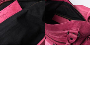BALENCIAGA Giant City Balenciaga Giant City 2WAY bag 235216 Leather Pink Silver hardware Good condition Used 4a000150