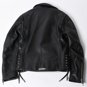 極美品 CHROME HEARTS クロムハーツ JJ DEAN JJ ディーン ダガージップ ライダース レザージャケット サイズS ブラック 中古 4a000613
