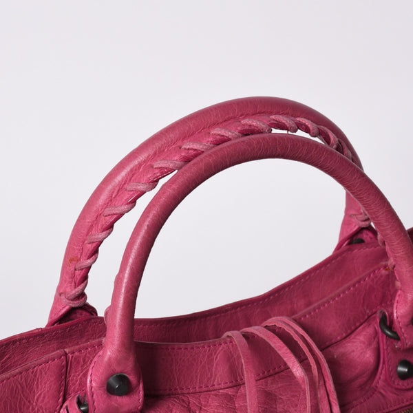 BALENCIAGA Giant City Balenciaga Giant City 2WAY bag 235216 Leather Pink Silver hardware Good condition Used 4a000150
