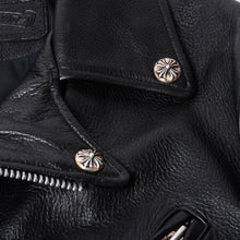 画像をギャラリービューアに読み込む, 極美品 CHROME HEARTS クロムハーツ JJ DEAN JJ ディーン ダガージップ ライダース レザージャケット サイズS ブラック 中古 4a000613