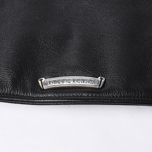 極美品 CHROME HEARTS クロムハーツ JJ DEAN JJ ディーン ダガージップ ライダース レザージャケット サイズS ブラック 中古 4a000613