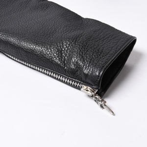 極美品 CHROME HEARTS クロムハーツ JJ DEAN JJ ディーン ダガージップ ライダース レザージャケット サイズS ブラック 中古 4a000613
