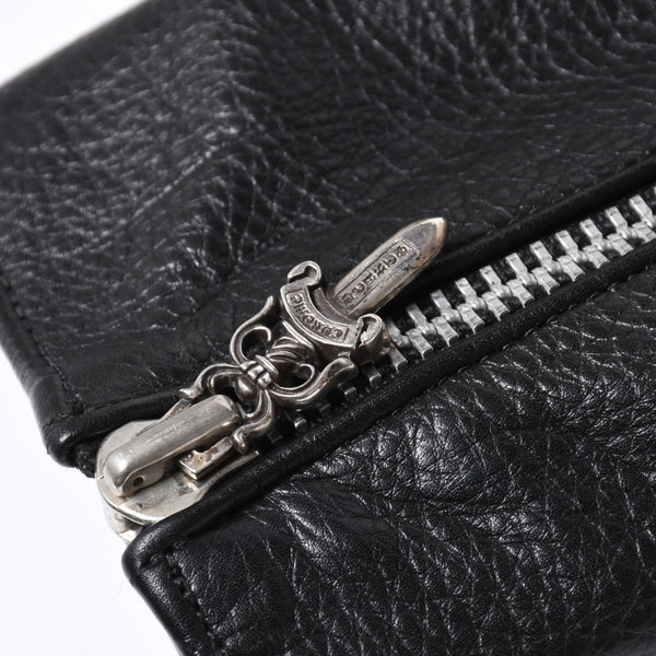 極美品 CHROME HEARTS クロムハーツ JJ DEAN JJ ディーン ダガージップ ライダース レザージャケット サイズS ブラック 中古 4a000613