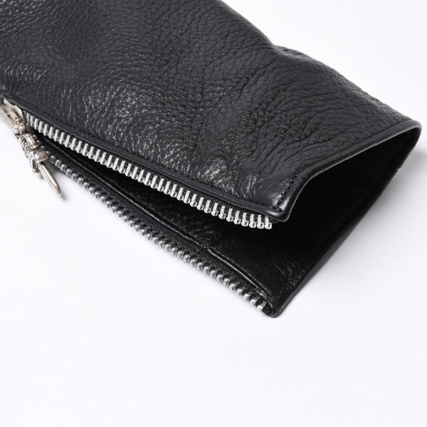 極美品 CHROME HEARTS クロムハーツ JJ DEAN JJ ディーン ダガージップ ライダース レザージャケット サイズS ブラック 中古 4a000613