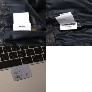 極美品 CHROME HEARTS クロムハーツ JJ DEAN JJ ディーン ダガージップ ライダース レザージャケット サイズS ブラック 中古 4a000613