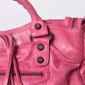 BALENCIAGA Giant City Balenciaga Giant City 2WAY bag 235216 Leather Pink Silver hardware Good condition Used 4a000150