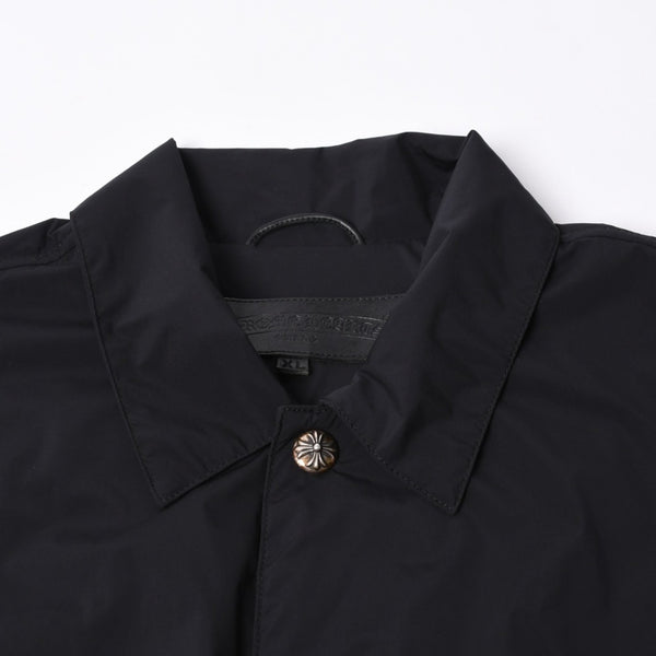Like new CHROME HEARTS RIGGINS FBRC Nylon Coach Jacket Black Polyester Nylon Print Size XL Used 4a000683