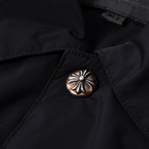 Like new CHROME HEARTS RIGGINS FBRC Nylon Coach Jacket Black Polyester Nylon Print Size XL Used 4a000683