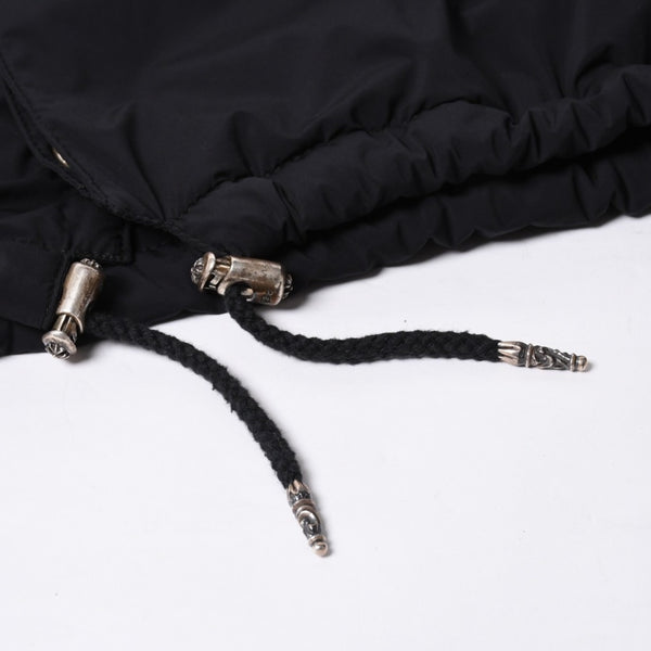 Like new CHROME HEARTS RIGGINS FBRC Nylon Coach Jacket Black Polyester Nylon Print Size XL Used 4a000683