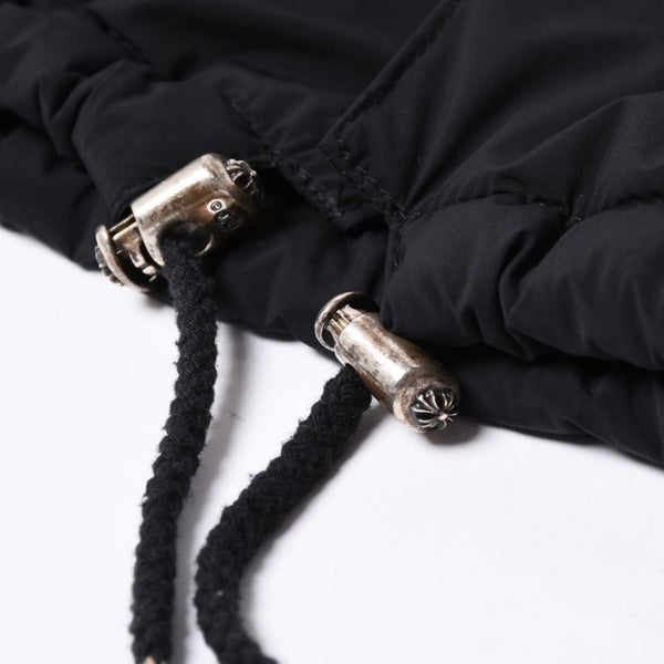 Like new CHROME HEARTS RIGGINS FBRC Nylon Coach Jacket Black Polyester Nylon Print Size XL Used 4a000683