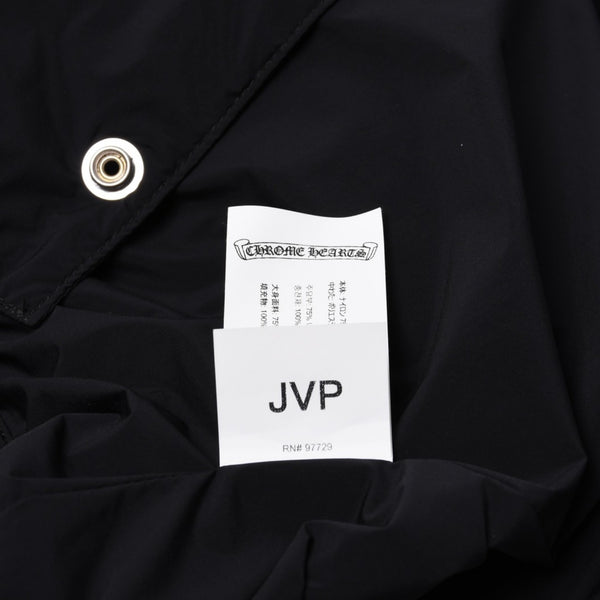 Like new CHROME HEARTS RIGGINS FBRC Nylon Coach Jacket Black Polyester Nylon Print Size XL Used 4a000683