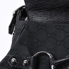 画像をギャラリービューアに読み込む, GUCCI グッチ ホースビット ホーボー ハンドバッグ 120984 GGキャンバス レザー ブラック シルバー金具 美品 中古 4a000401