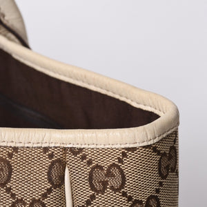 GUCCI Gucci One Shoulder Handbag 163805 2123 GG Canvas Sherry Line Leather Beige Good Condition Used 4a000214