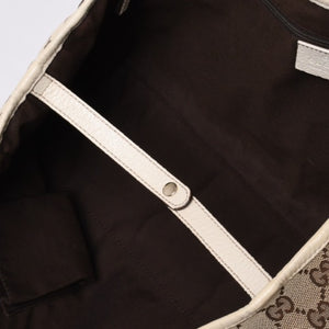 GUCCI Gucci One Shoulder Handbag 163805 2123 GG Canvas Sherry Line Leather Beige Good Condition Used 4a000214