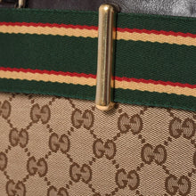 画像をギャラリービューアに読み込む, GUCCI グッチ ワンショルダー ハンドバッグ 162873 205027 GGキャンバス シェリーライン レザー ブラウン 美品 中古 4a000209