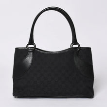 画像をギャラリービューアに読み込む, 極美品 GUCCI グッチ ワンショルダー ハンドバッグ 113015 001013 GGキャンバス レザー ブラック ゴールド金具 中古 4a000194