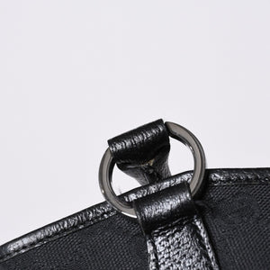Very good condition GUCCI Gucci one shoulder handbag 113015 001013 GG canvas leather black gold hardware used 4a000194