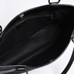 Very good condition GUCCI Gucci one shoulder handbag 113015 001013 GG canvas leather black gold hardware used 4a000194