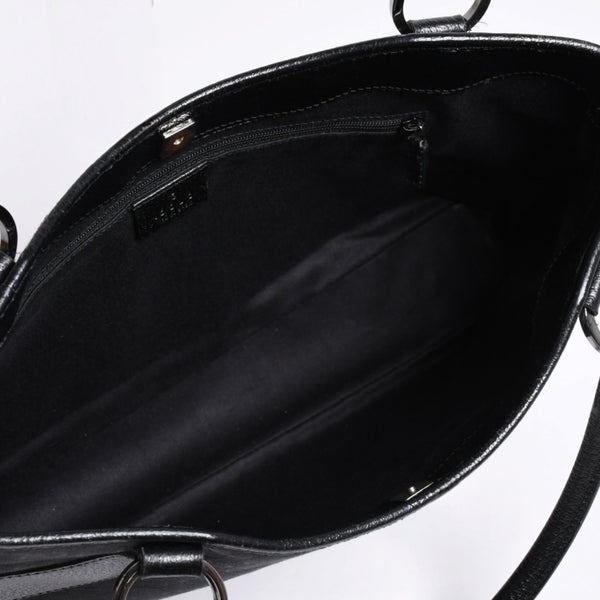 Very good condition GUCCI Gucci one shoulder handbag 113015 001013 GG canvas leather black gold hardware used 4a000194