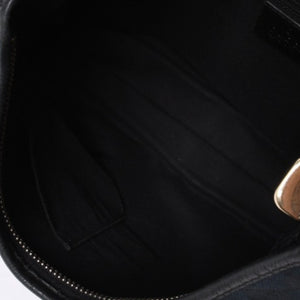 Very Good Condition GUCCI Gucci Hobo One Shoulder Handbag 130738 214397 GG Canvas Leather Black Gold Hardware Used 4a000212