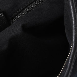 Very Good Condition GUCCI Gucci Hobo One Shoulder Handbag 130738 214397 GG Canvas Leather Black Gold Hardware Used 4a000212