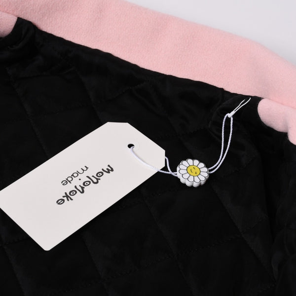 New and unused READYMADE×Takashi Murakami Readymade mononoke・made Varsity jacket cherry blossom pink white 4a000357