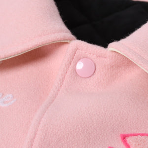 New and unused READYMADE×Takashi Murakami Readymade mononoke・made Varsity jacket cherry blossom pink white 4a000357