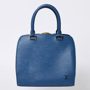 LOUIS VUITTON Pont Neuf Handbag M52055 Epi Leather Blue Made in France Gold Hardware Good Condition Used 4a000745