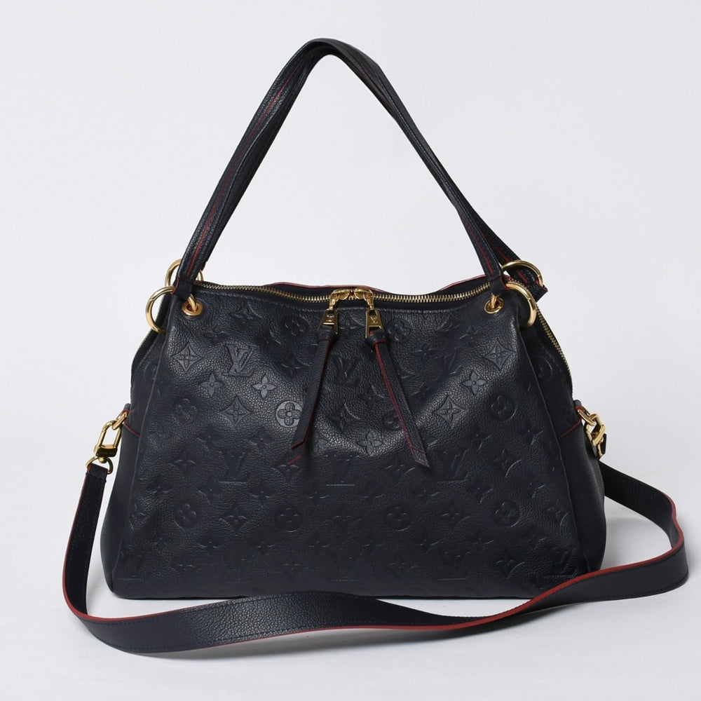 LOUIS VUITTON Monogram Navy M43721 Ponthu PM Marine Rouge Tote Bag Empreinte Good Condition Used 4a000474