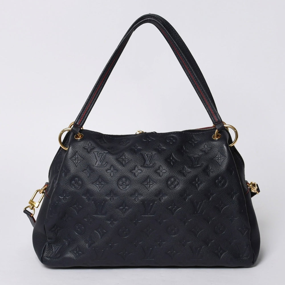 LOUIS VUITTON Monogram Navy M43721 Ponthu PM Marine Rouge Tote Bag Empreinte Good Condition Used 4a000474