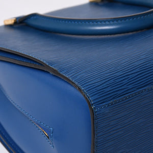 LOUIS VUITTON Pont Neuf Handbag M52055 Epi Leather Blue Made in France Gold Hardware Good Condition Used 4a000745