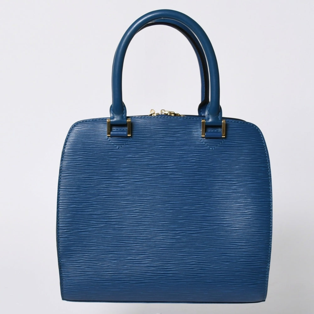 LOUIS VUITTON Pont Neuf Handbag M52055 Epi Leather Blue Made in France Gold Hardware Good Condition Used 4a000745
