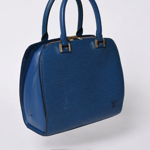 LOUIS VUITTON Pont Neuf Handbag M52055 Epi Leather Blue Made in France Gold Hardware Good Condition Used 4a000745
