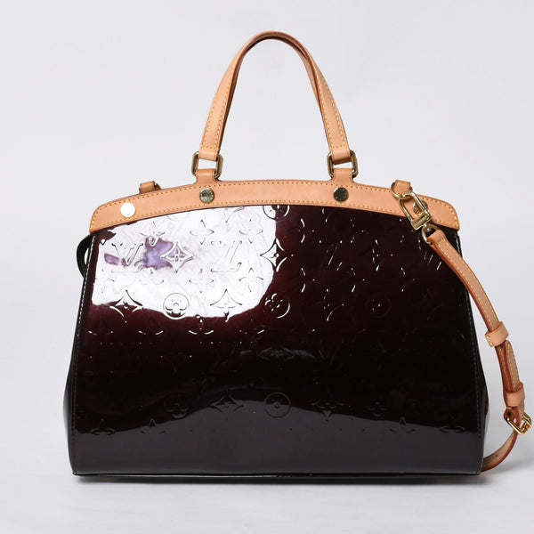 Very Good Condition LOUIS VUITTON Monogram Vernis Blair MM M91619 2WAY Handbag Amarant Gold Hardware Used 4a000732