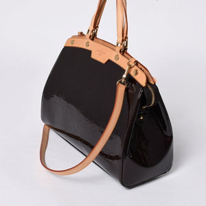 Very Good Condition LOUIS VUITTON Monogram Vernis Blair MM M91619 2WAY Handbag Amarant Gold Hardware Used 4a000732