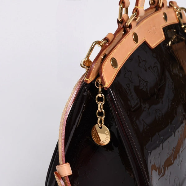 Very Good Condition LOUIS VUITTON Monogram Vernis Blair MM M91619 2WAY Handbag Amarant Gold Hardware Used 4a000732