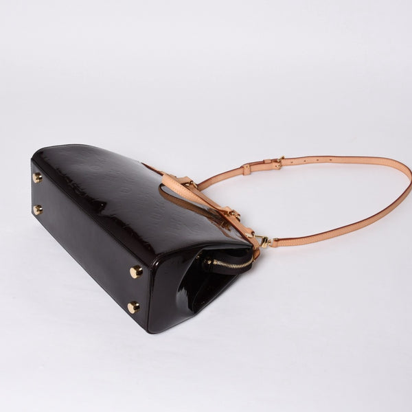 Very Good Condition LOUIS VUITTON Monogram Vernis Blair MM M91619 2WAY Handbag Amarant Gold Hardware Used 4a000732