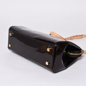 Very Good Condition LOUIS VUITTON Monogram Vernis Blair MM M91619 2WAY Handbag Amarant Gold Hardware Used 4a000732