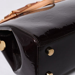 Very Good Condition LOUIS VUITTON Monogram Vernis Blair MM M91619 2WAY Handbag Amarant Gold Hardware Used 4a000732
