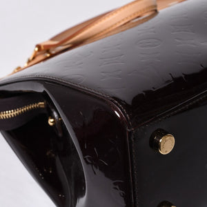 Very Good Condition LOUIS VUITTON Monogram Vernis Blair MM M91619 2WAY Handbag Amarant Gold Hardware Used 4a000732
