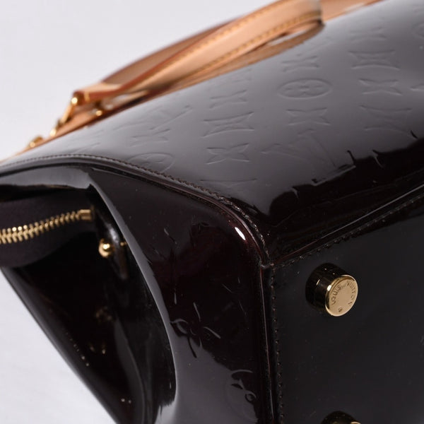 Very Good Condition LOUIS VUITTON Monogram Vernis Blair MM M91619 2WAY Handbag Amarant Gold Hardware Used 4a000732