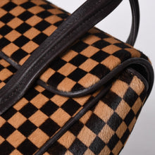 画像をギャラリービューアに読み込む, LOUIS VUITTON ルイヴィトン ライオン ハンドバッグ M92131 ブラウン レザー ダミエソバージュ ゴールド金具 美品 中古 4a000763