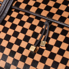 画像をギャラリービューアに読み込む, LOUIS VUITTON ルイヴィトン ライオン ハンドバッグ M92131 ブラウン レザー ダミエソバージュ ゴールド金具 美品 中古 4a000763