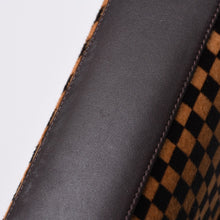 画像をギャラリービューアに読み込む, LOUIS VUITTON ルイヴィトン ライオン ハンドバッグ M92131 ブラウン レザー ダミエソバージュ ゴールド金具 美品 中古 4a000763