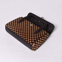 画像をギャラリービューアに読み込む, LOUIS VUITTON ルイヴィトン ライオン ハンドバッグ M92131 ブラウン レザー ダミエソバージュ ゴールド金具 美品 中古 4a000763