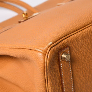 極美品 エルメス HERMES オータクロア 32 ハンドバッグ フィヨルド ナチュラルサブレ ゴールド金具 レディース □A刻印中古 4a000974