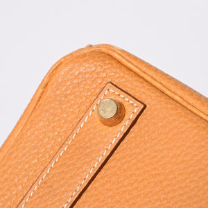 極美品 エルメス HERMES オータクロア 32 ハンドバッグ フィヨルド ナチュラルサブレ ゴールド金具 レディース □A刻印中古 4a000974